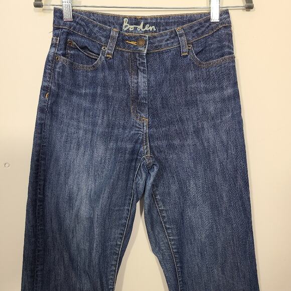 Boden Women Blue Denim Wide Leg Size 8 Regular - Picture 2 of 8